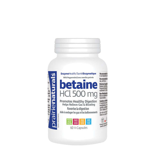 Betaine HCL 500mg  60 V-Caps