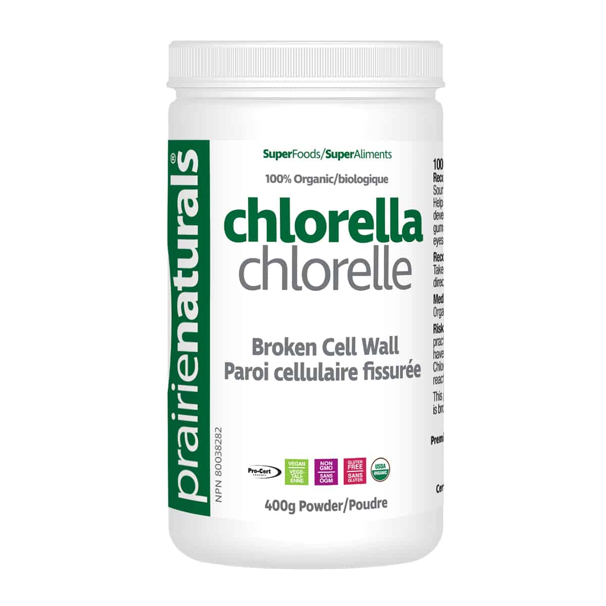 Organic Chlorella Broken Cell Wall - 400g