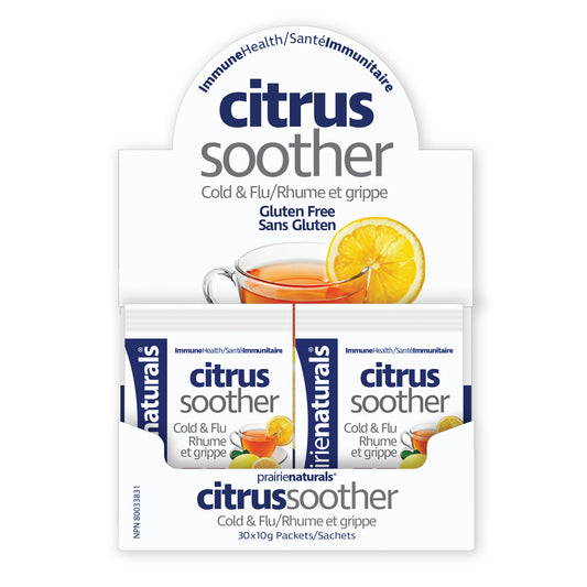 Prairie Naturals Citrus Soother Cold & Flu Hot Immune-Boosting 10g x 30 sachet