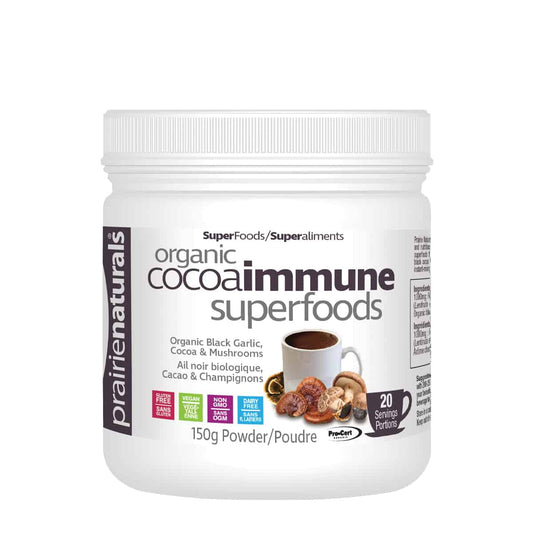 PrairieNaturals   Organic CocoaImmune SuperFoods with Organic Black Garlic, Cocoa and Mushrooms   150g
