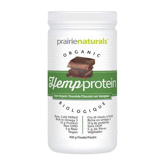 PrairieNaturals   Organic Raw Canadian Hemp Protein - Dark Chocolate   400g