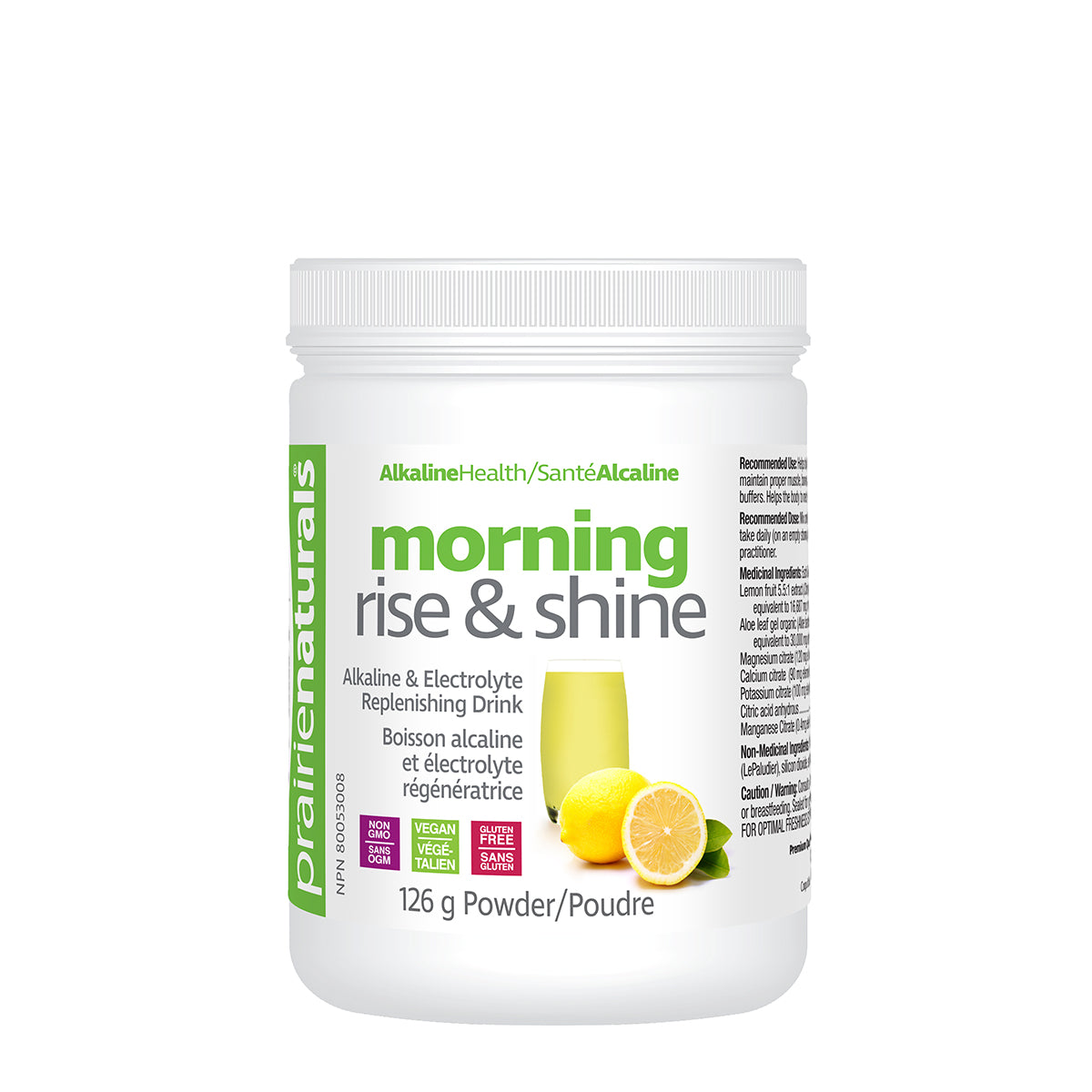 Morning Rise & Shine pH Balancing Lemon, Aloe, & Mineral Drink Mix  126g