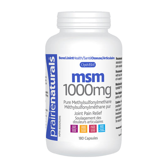 PrairieNaturals   OptiMSM 1,000mg   180 Capsules