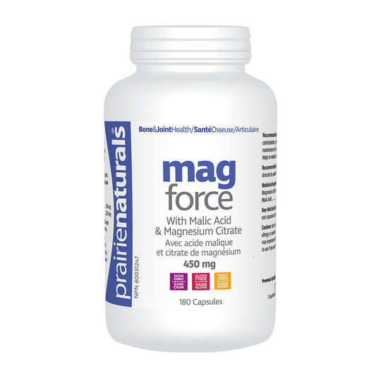 Prairie Naturals Mag force magnesium & malic acid - 180 caps