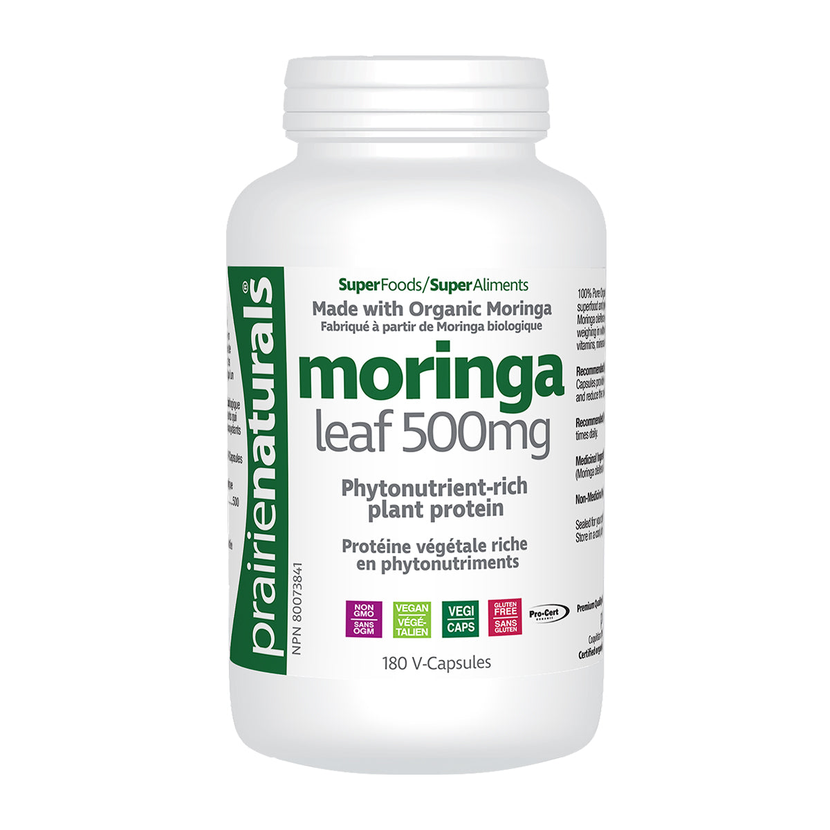 Organic Moringa Leaf  180 V-Caps