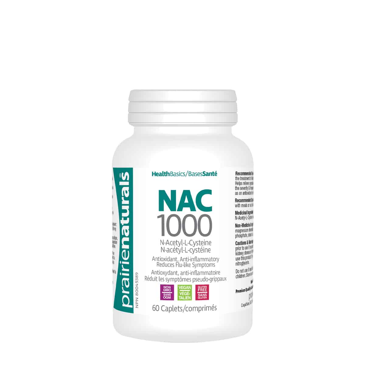 NAC 1000 N-Acetyl L-Cysteine  60 Caplets