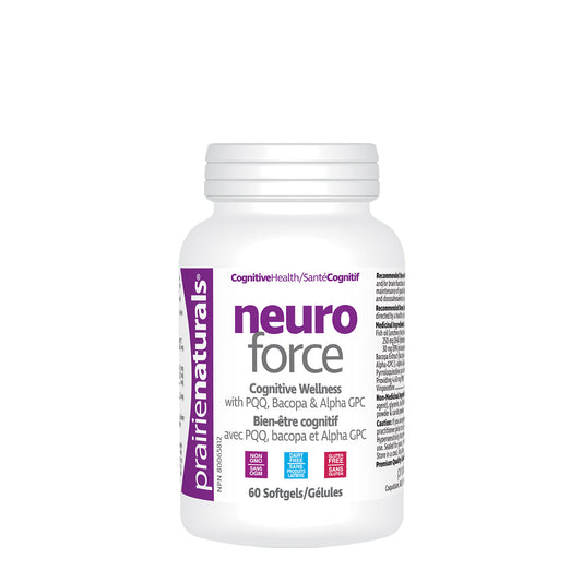 PrairieNaturals   Neuro-Force Cognitive Health Blend with PQQ, Bacopa, & Alpha GPC   60 Softgels