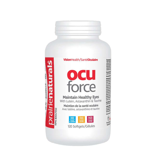 PrairieNaturals   Ocu-Force Vision Support with Lutein, Astaxanthin,Taurine, Vitamins, & Minerals   120 Softgels
