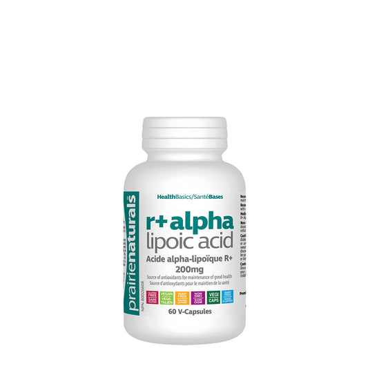 PrairieNaturals   R(+) Alpha Lipoic Acid 200mg   60 V-Caps