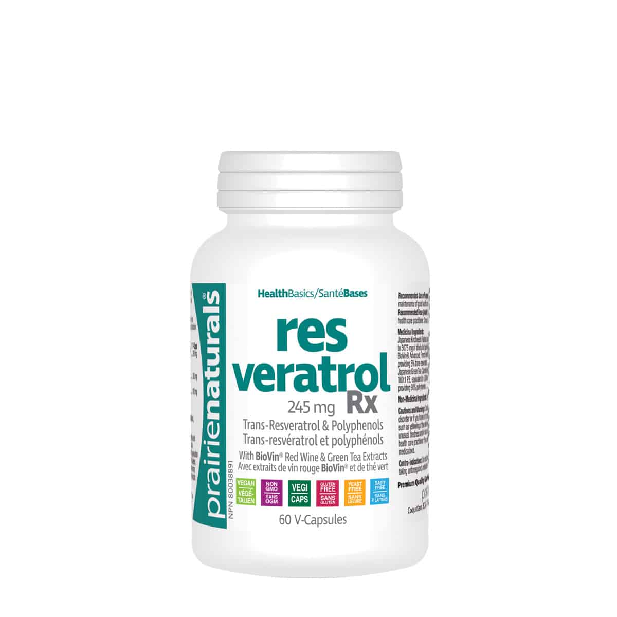 Resveratrol Rx 265mg DUO PACK - minimum order quantity 6 duos 60/60