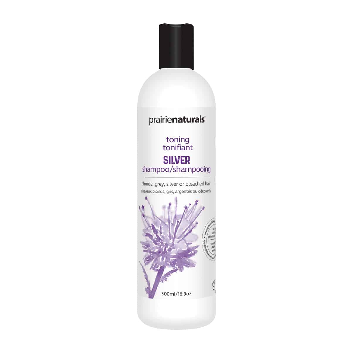 PrairieNaturals   Silver Shampoo for Blonde & Grey Hair   500mL