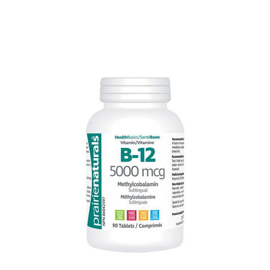 Sublingual B12 5,000mcg DUO PACK - minimum order quantity 6 duos 90/90