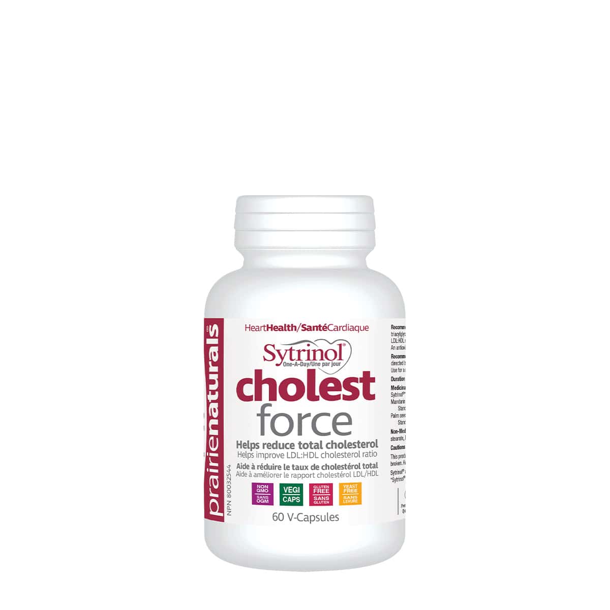 PrairieNaturals   Sytrinol® Cholest-Force One-A-Day Cholesterol Support   60 V-Caps