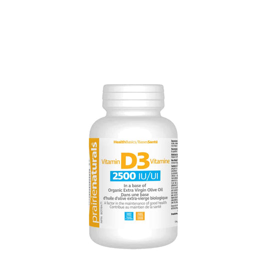 Vitamin D3 Cholecalciferol 2,500 IU in Organic Extra-Virgin Olive Oil  90 Softgels