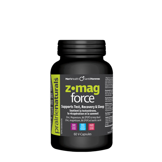 Z.Mag-Force Zinc, Magnesium Aspartate, P5P (B6), & Holy Basil Extract  60 V-Caps