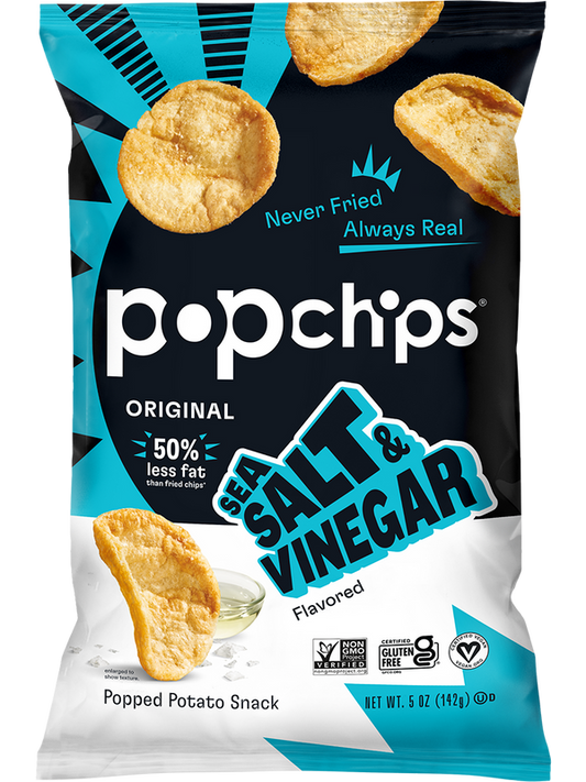 Popchips Potato Chips Sea Salt and Vinegar 142 g