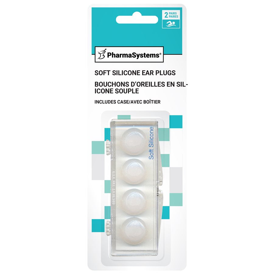 EAR PLUGS SILICONE CLEAR 2PR