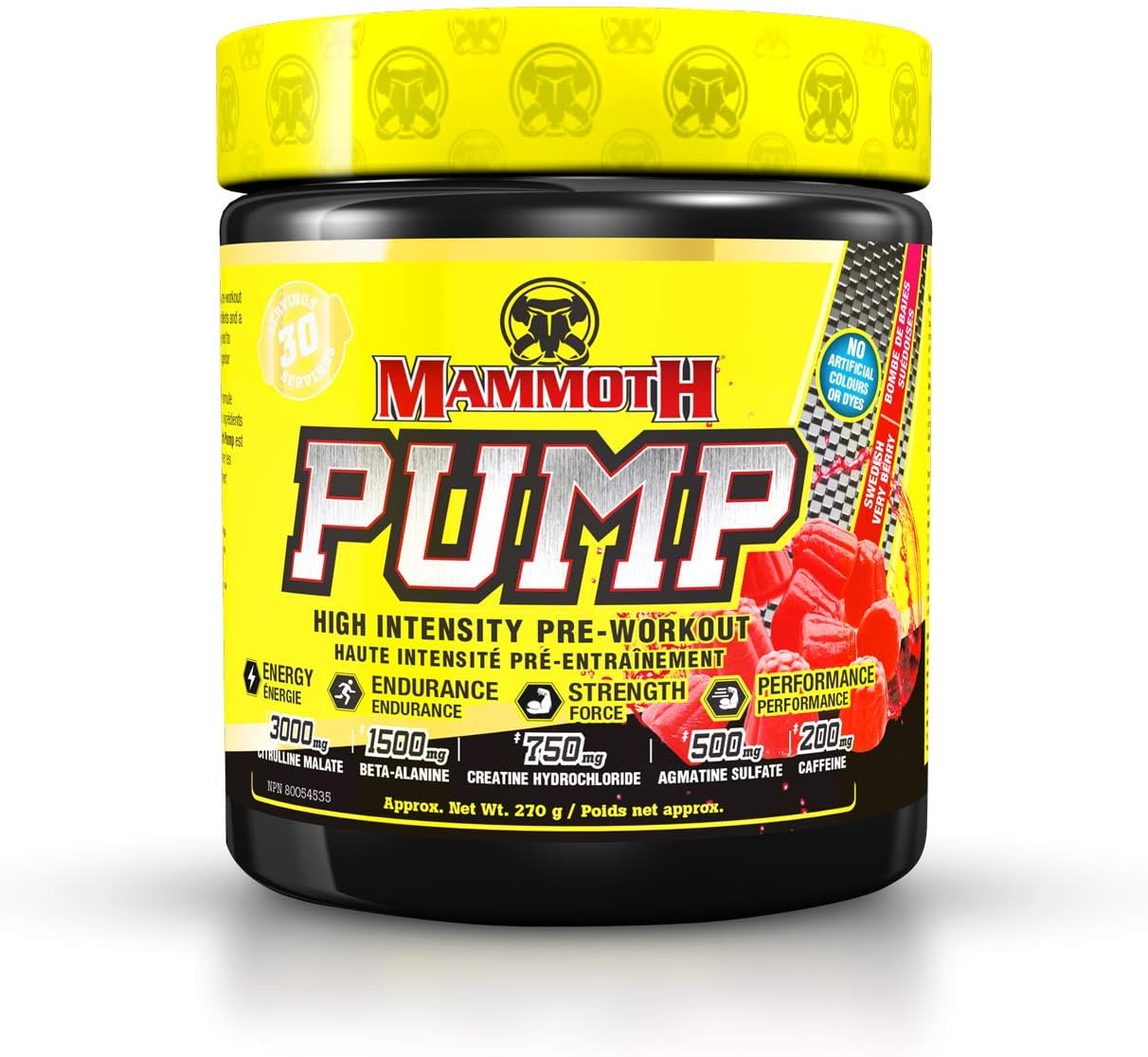 Mammoth   Mammoth Pump Swedish Very Berry 30 Serve
