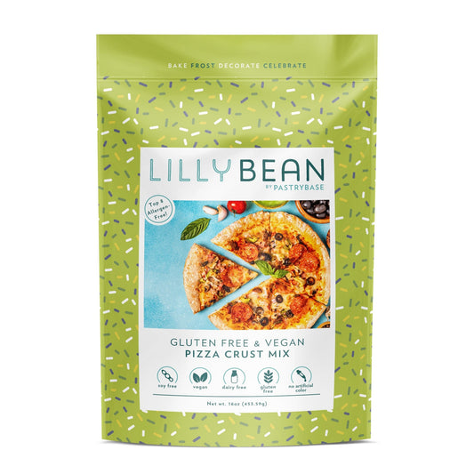 LILLY BEAN    Gluten Free Vegan Baking Mix & Frosting    LILLY BEAN    Gluten Free Vegan Baking Mix & Frosting    Pizza Crust Mix 453g