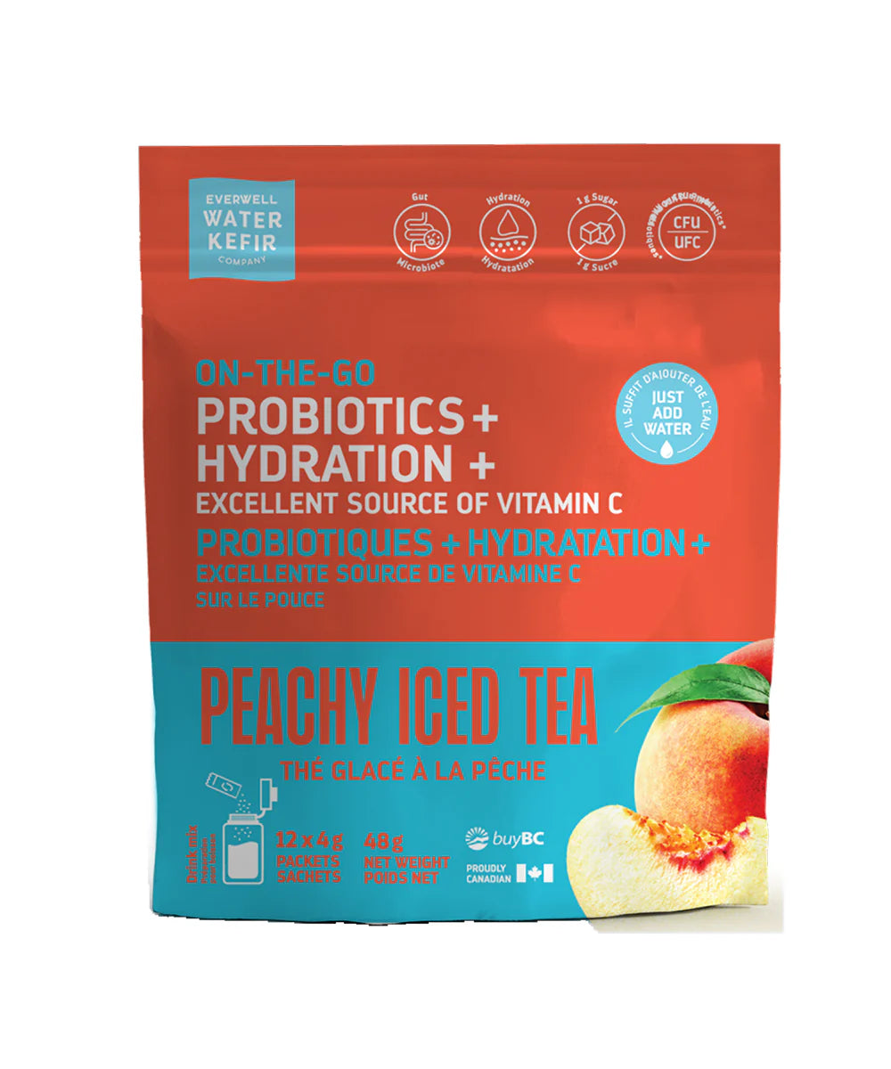 EVERWELL WATER KEFIR    Peachy Iced Tea (12 x 4g), 48g