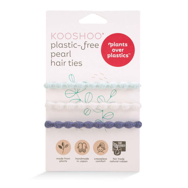 Kooshoo - Plastic-free Pearl Hair Ties - Ocean Pearl