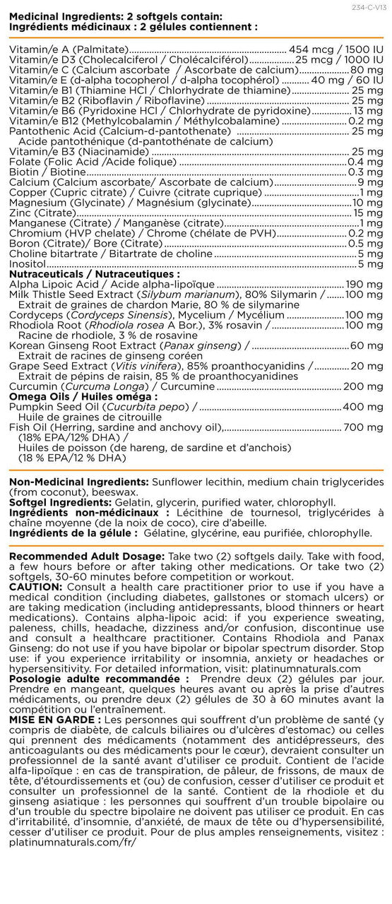 Platinum Naturals - Activ-X For Men 120 gels