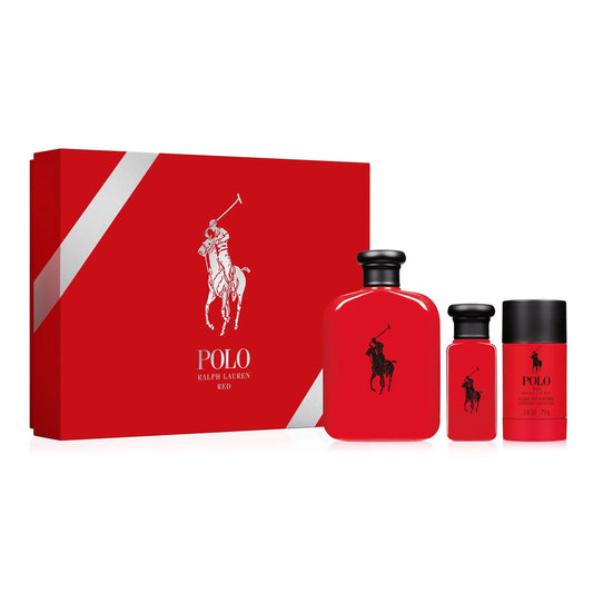 Ralph Lauren    Men    Polo Red    -- Gift Set - 4.2 oz Eau De Toilette Spray + 0.5 oz Mini EDT