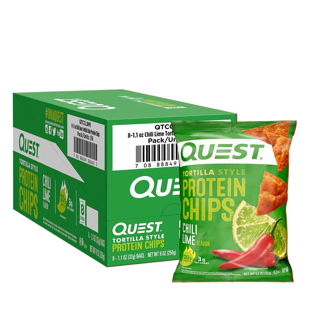 Quest   Quest Tortilla Chips, Chili Lime, 8/box