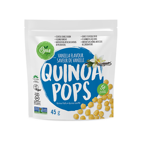 Ojas Vegan   Vanilla Quinoa Pops   45 g