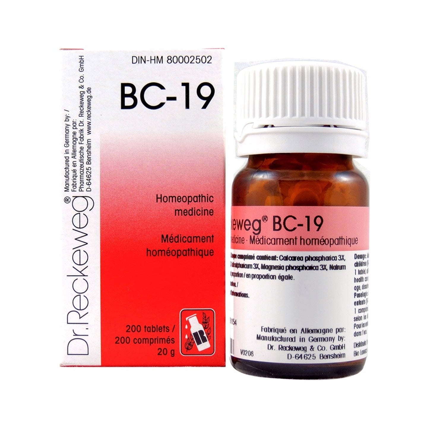 Dr. Reckeweg - BC-19 - 200 tablets/comprimés - 20 g