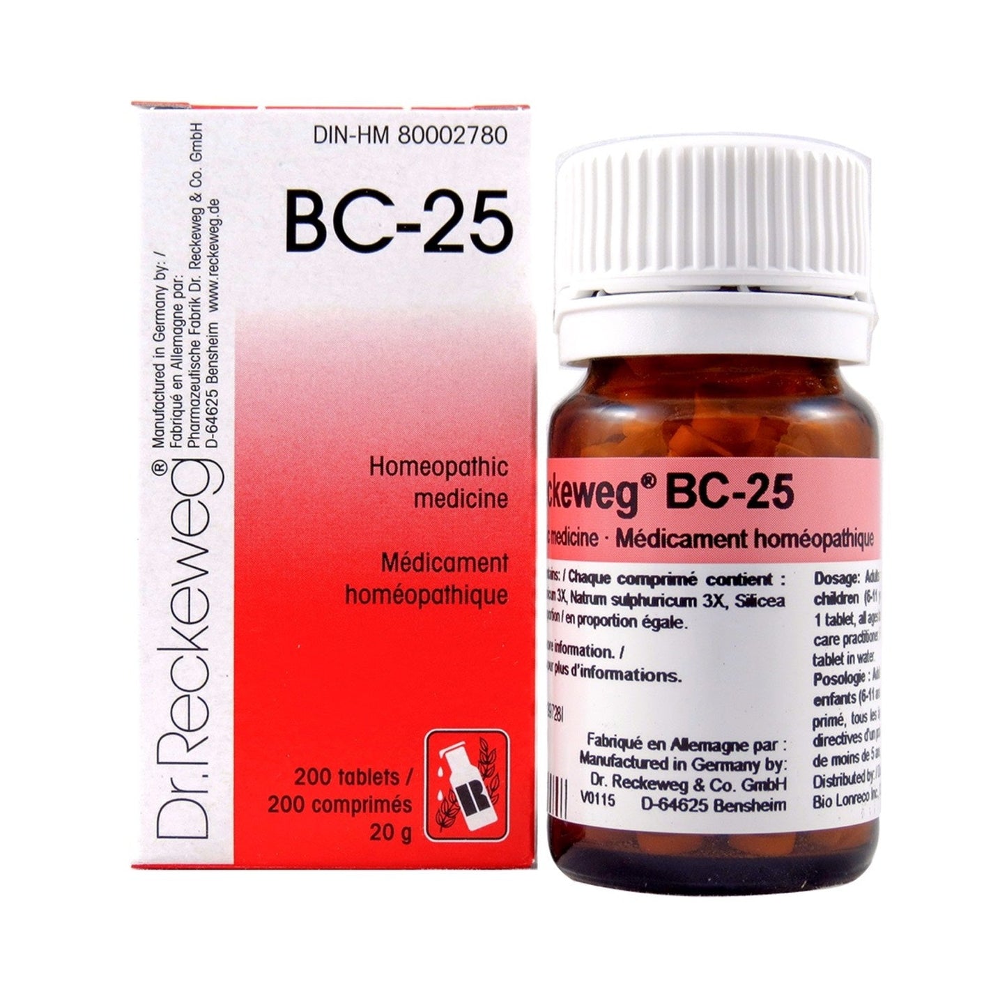 Dr. Reckeweg - BC-25 - 200 tablets/comprimés - 20 g