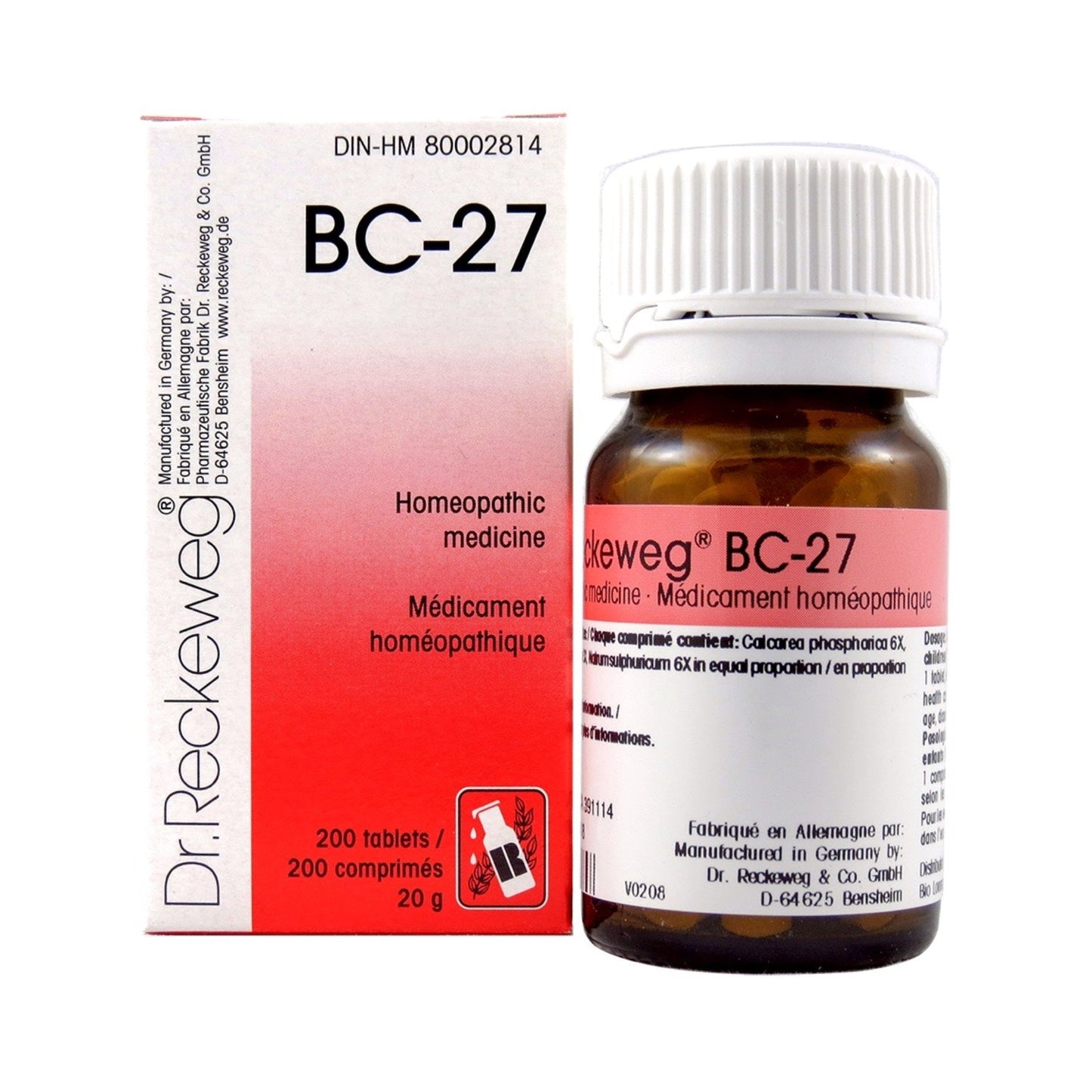 Dr. Reckeweg - BC-27 - 200 tablets/comprimés - 20 g