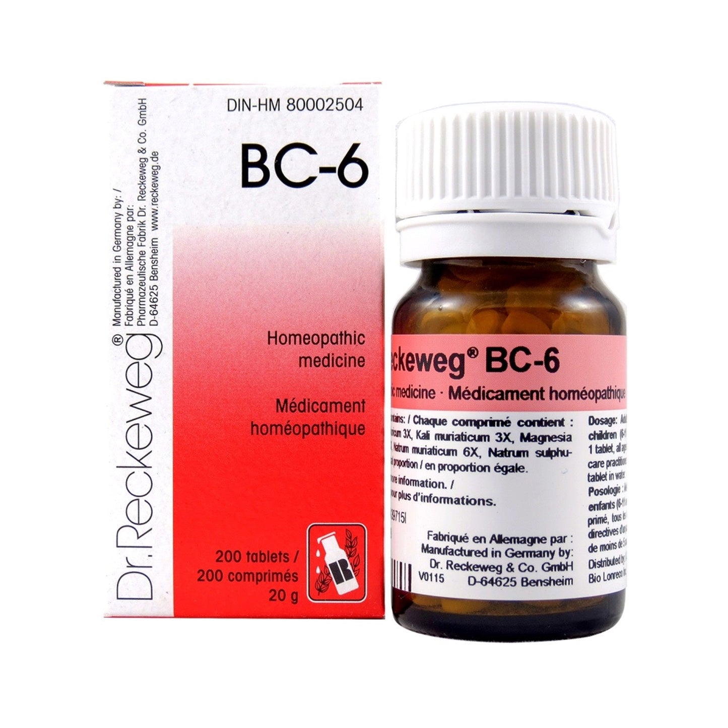 Dr. Reckeweg - BC-6 - 200 tablets/comprimés - 20 g