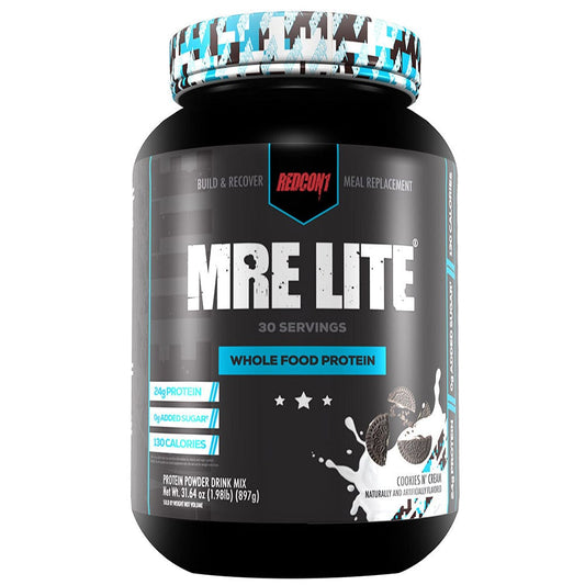 Redcon1    Redcon1 MRE Lite    Flavour: Cookies & Cream 
Container Size: 30 Servings    Each