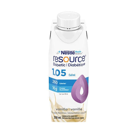 RESOURCE DIABETIC 1.05CAL/ML VANILLA LIQ 250ML LIQUID pack of 24