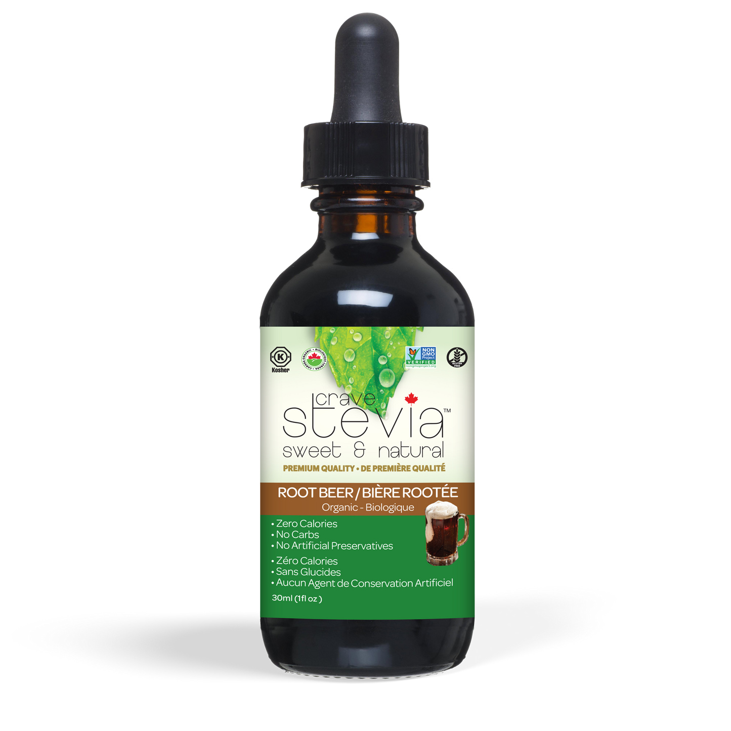 CRAVE STEVIA   Rootbeer Liquid Stevia 30ml