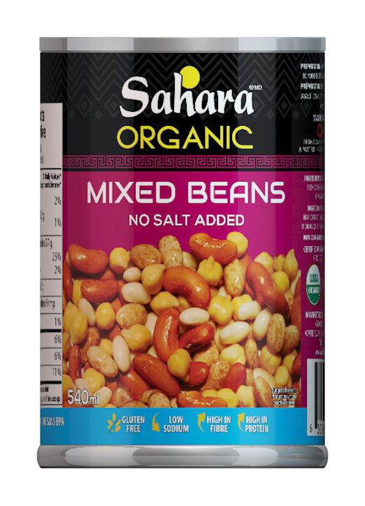 Sahara   Organic Mixed Beans No Salt Added 12 x 540ml