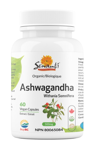 SEWANTI   ORGANIC  ASHWAGANDHA   VITALITY   500mg     60ct
