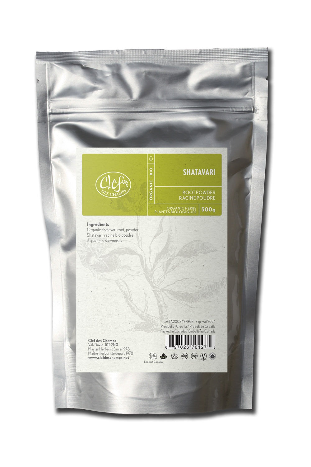 SHATAVARI root pwdr organic   500 GR