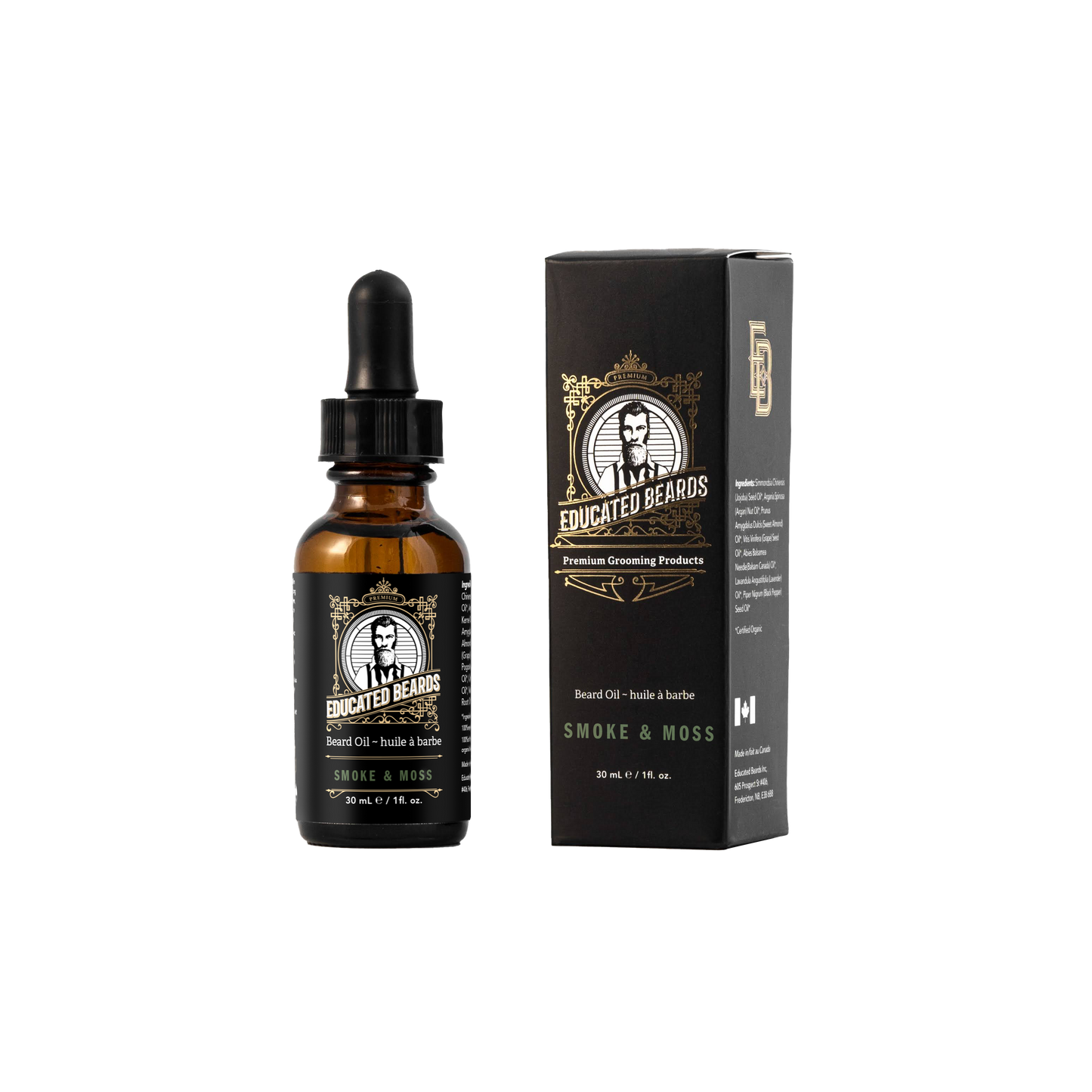 Educated Beards   Beard Oil Smoke & Moss 30ml