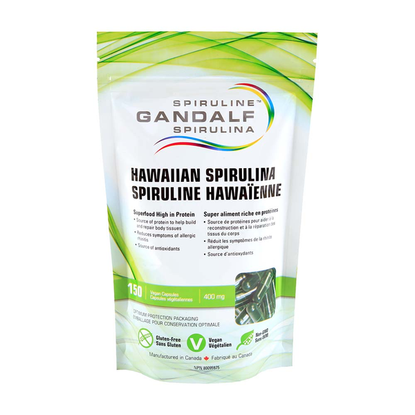 GANDALF    Hawaiian Spirulina 400mg, 150vcaps