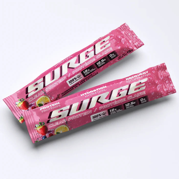 VEGAIN - NEW BRAND   SURGE Clear Vegan Protein - Summerberry Lemonade   Single Serving- 15 g