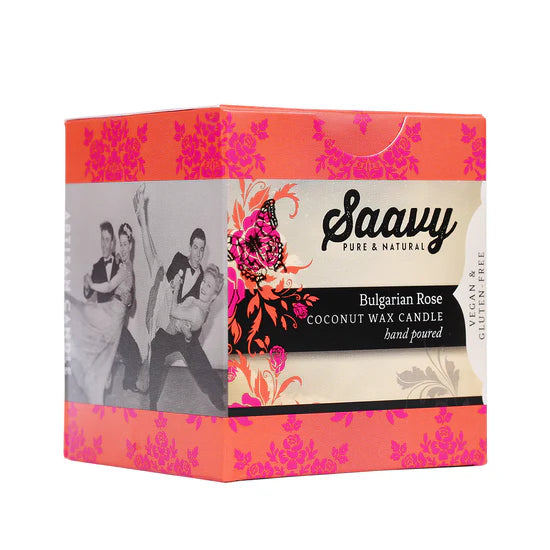 SAAVY NATURALS    Bulgarian Rose Coconut Candle 170g