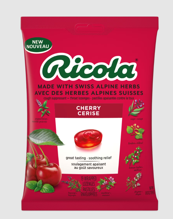 Ricola   Cherry Lozenges 8 x 19ct