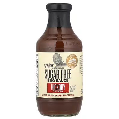 G Hughes Sugar Free Sauce    G Hughes BBQ Sauce    Flavour: Hickory 
Container Size: 510 mL    Case of 6