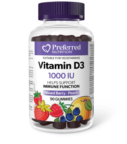 Perferrend NEW! Vitamin D3 1000 IU 90 gummies