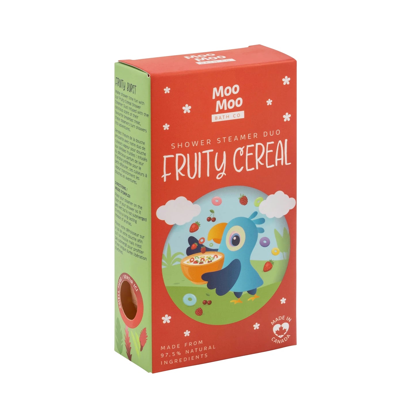 Moo Moo Bath Co   Shower Steamer Duo Fruity Cereal 120g