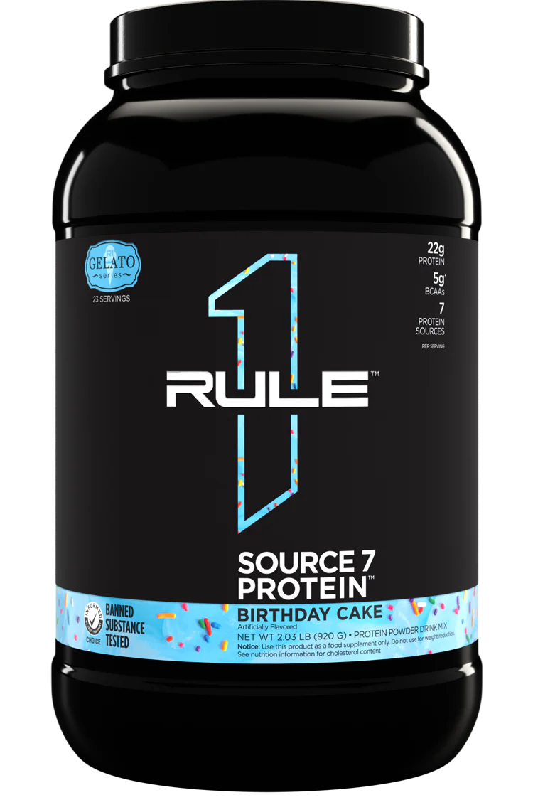 RULE 1   SOURCE7 PROTEIN   1.8lbs   BIRTHDAY CAKE