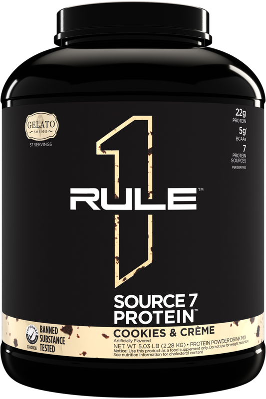 RULE 1   SOURCE7 PROTEIN   COOKIES & CREME   5lbs
