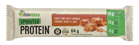 Iron Vegan Sprouted Protein Bar   64g - Sweet and Salty Caramel